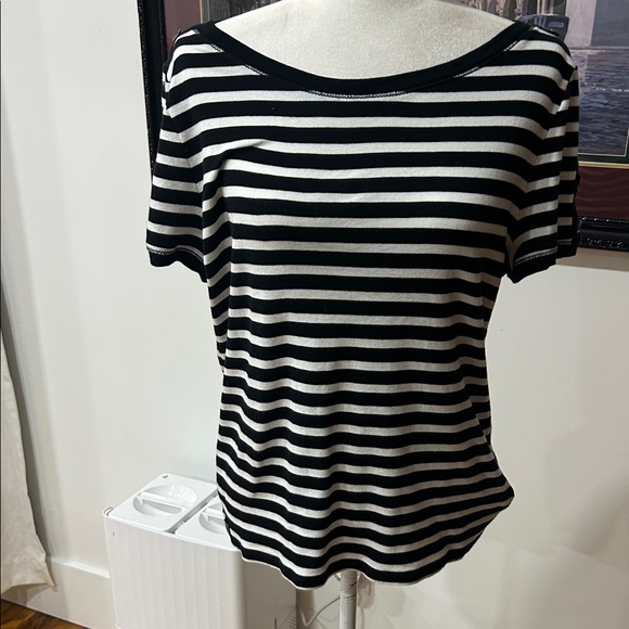 Ralph Lauren Tops - Ralph Lauren Black and White Striped Tee